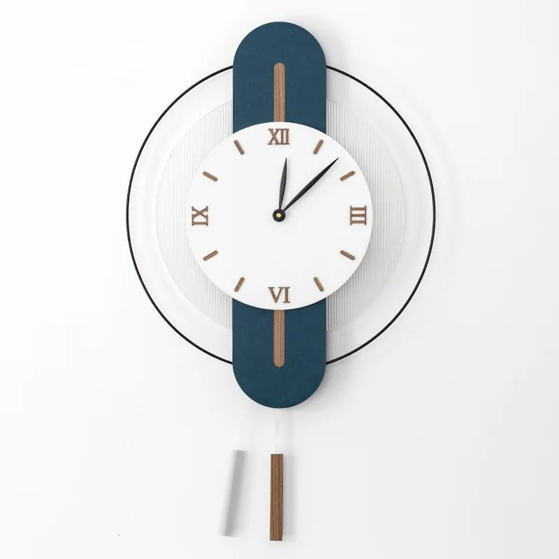 The Wood Nordic Wall Clock shown as a refined decorative accent for a modern living space.