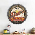 This Retro Clocks brings a polished clock design and decorative character to the wall.