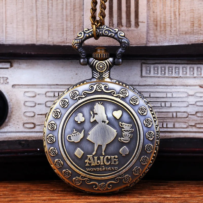 A Alice au Pays of the Merveilles Pocket Watch with a distinctive presence, made to enhance a curated interior.