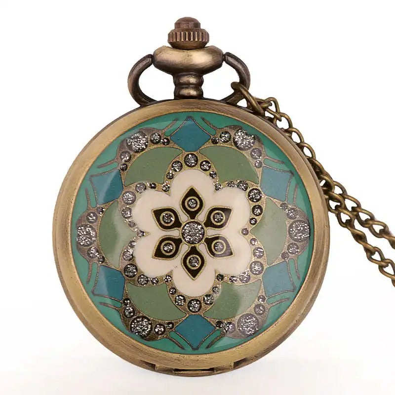 Designer Floral Pocket Watch