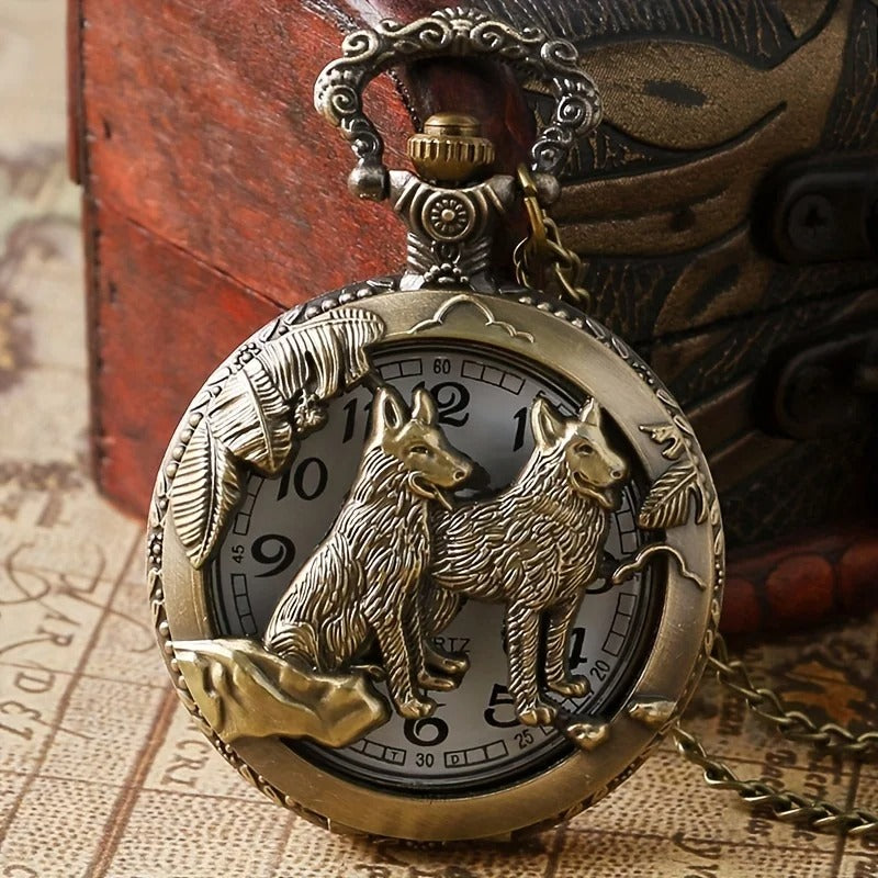 An elegant Wolf Pocket Watch designed to give a room a memorable decorative detail.