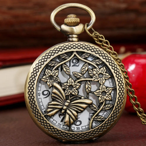 The Butterfly Pocket Watch shown as a refined decorative accent for a modern living space.