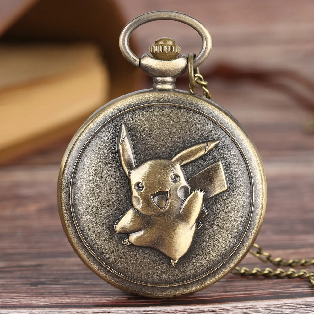 This Pikachu Pocket Watch brings a polished clock design and decorative character to the wall.