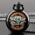 This Route 66 Pocket Watch combines practical timekeeping with characterful wall decor.