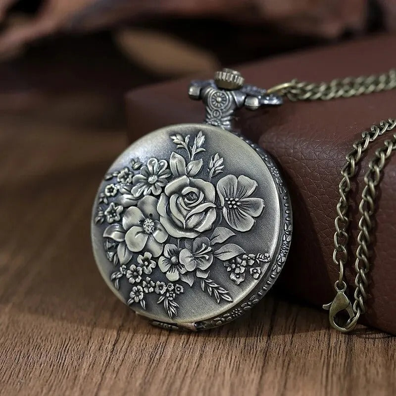 Flowers Pocket Watch