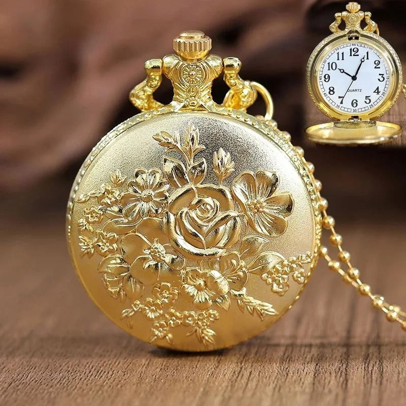 Flowers Pocket Watch
