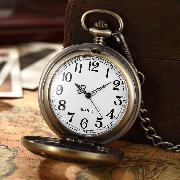 Wood and Metal Pocket Watch