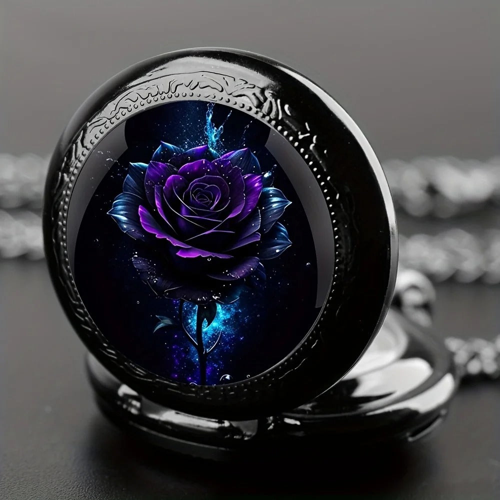 Designer Rose Pocket Watch