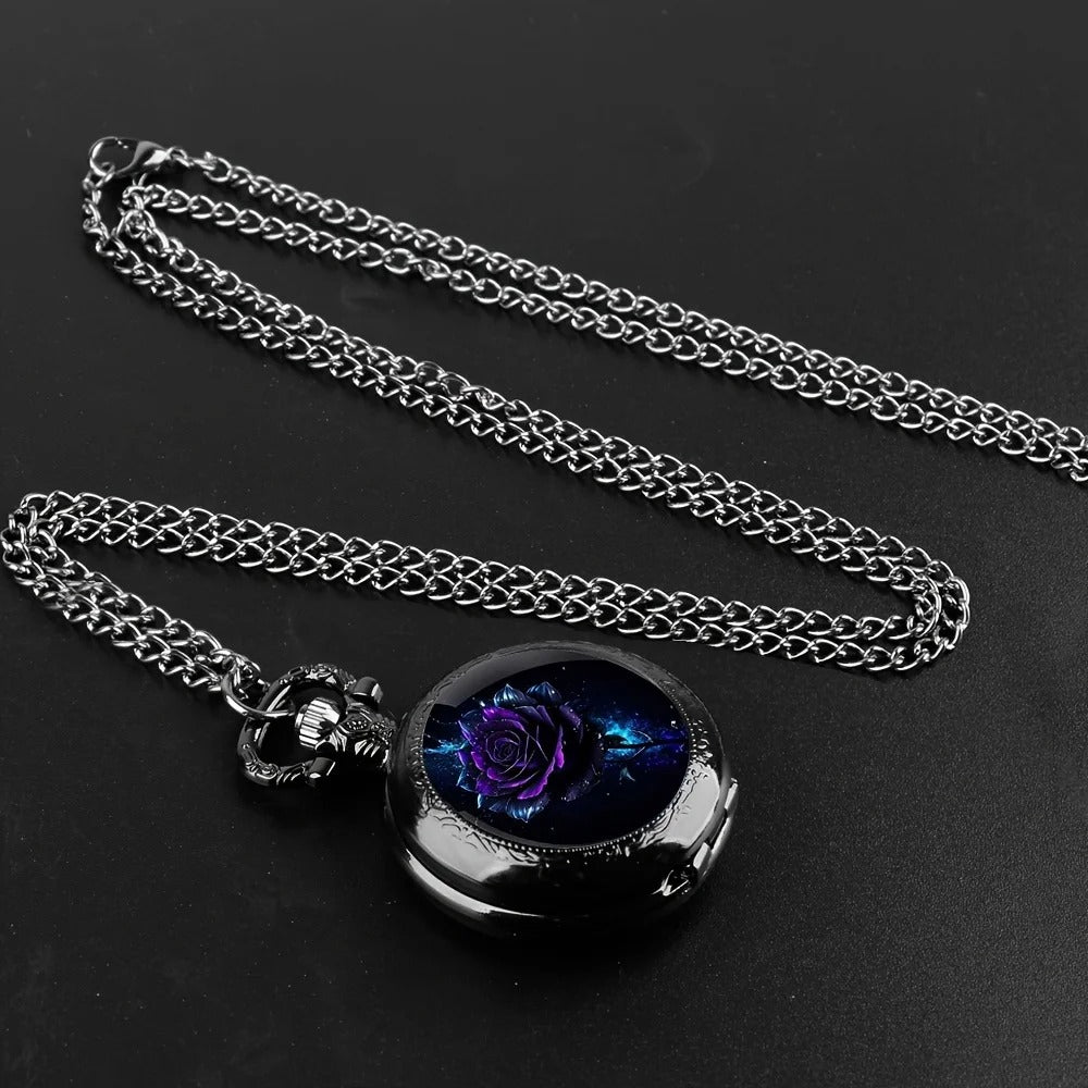 Designer Rose Pocket Watch
