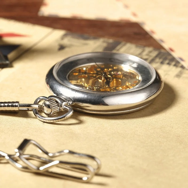 Mechanical Silver Pocket Watch