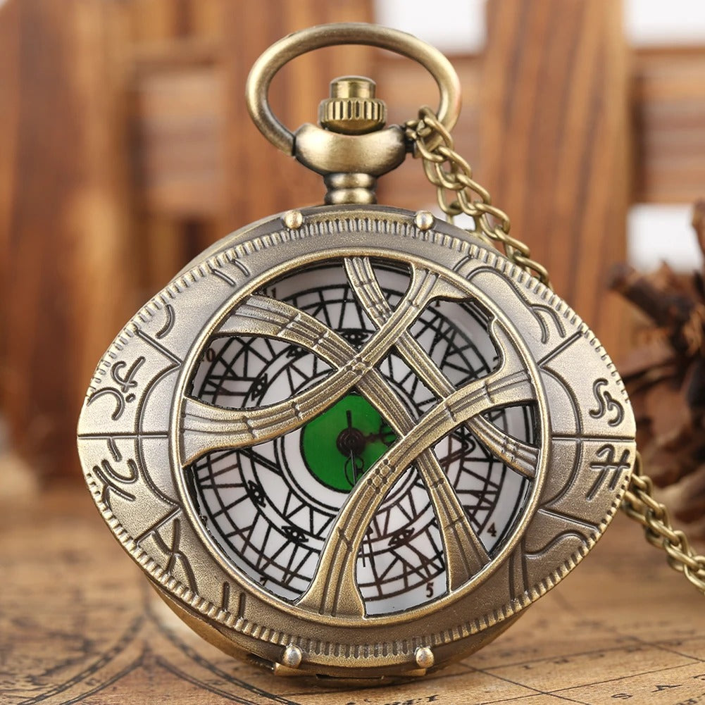 The Œil Pocket Watch, presented as a decorative timepiece for a thoughtfully designed home.