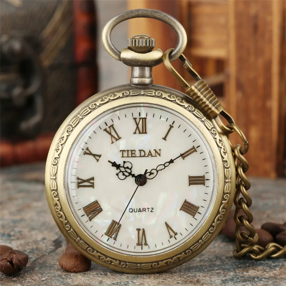 This Or Pocket Watch adds a tailored balance of function and visual interest to home decor.