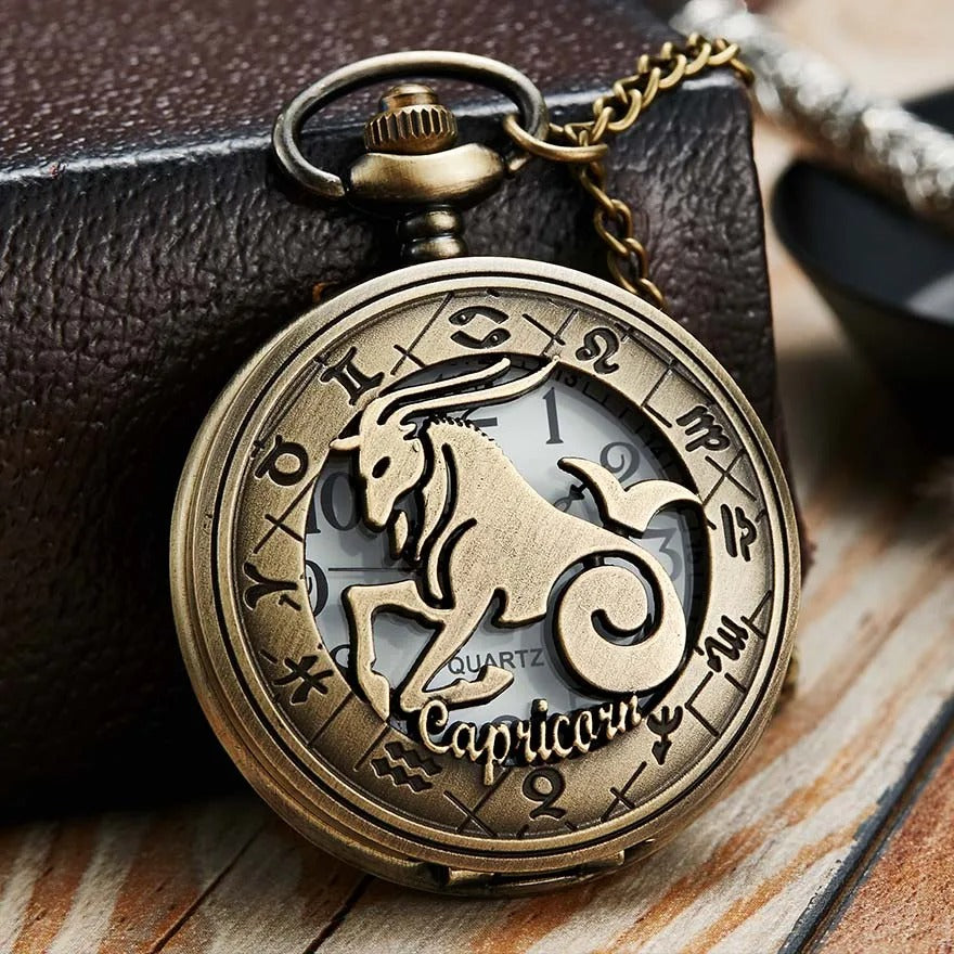 The Zodiaque Pocket Watch shown as a refined decorative accent for a modern living space.