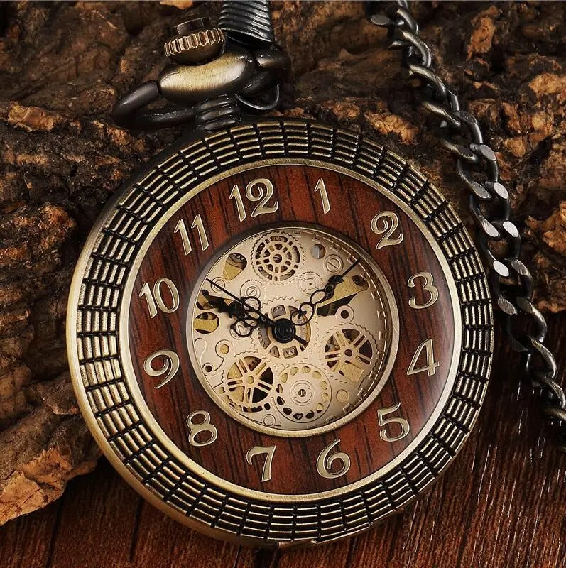 The Wood Elegant Mechanical Pocket Watch, a statement clock that lends personality to a carefully styled interior.