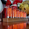 A closer view of the Nixie Clock, created to become a striking focal point in any room.