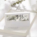 The Small Clock Digital Tabletop, a statement clock that lends personality to a carefully styled interior.