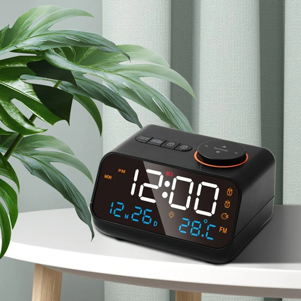 The Radio Alarm Clock, a statement clock that lends personality to a carefully styled interior.