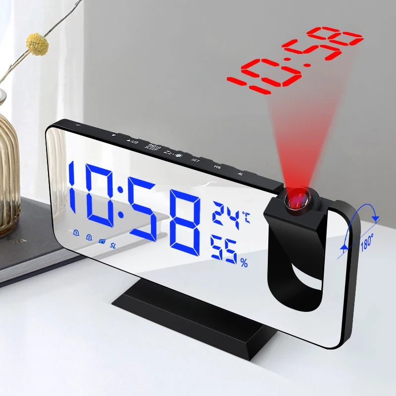 The Projection Radio Alarm Clock displayed as a functional yet eye-catching feature for the home.