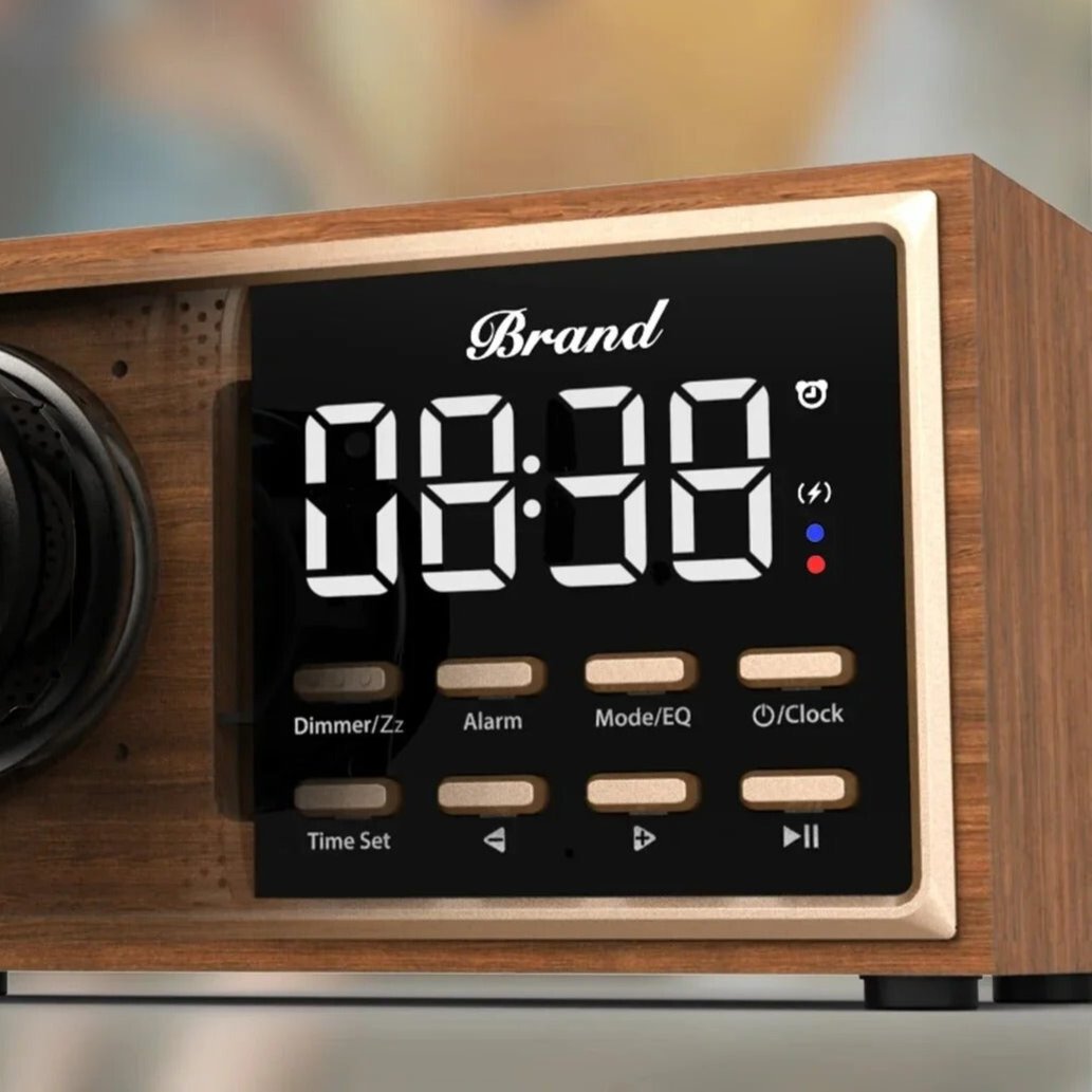 Bluetooth Wood Radio Alarm Clock