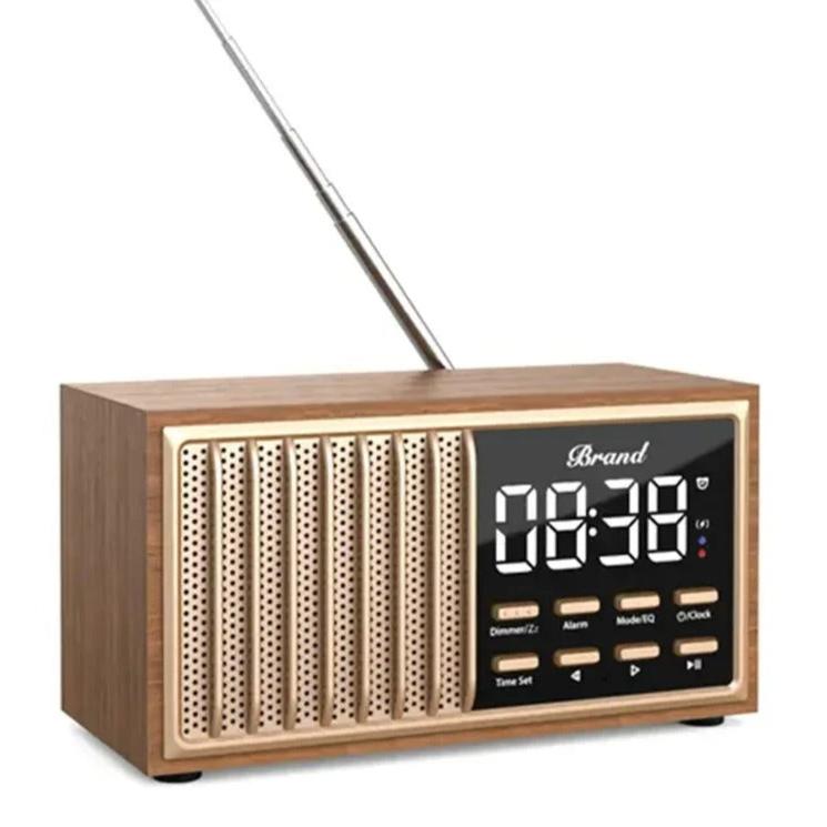 Bluetooth Wood Radio Alarm Clock