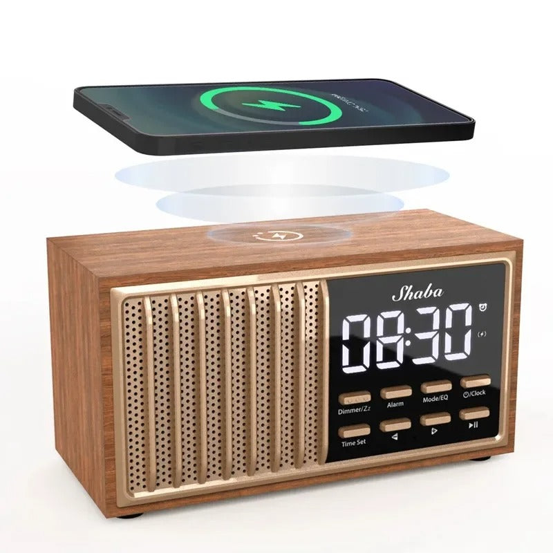 Bluetooth Wood Radio Alarm Clock