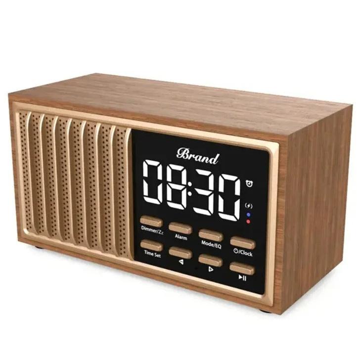 Bluetooth Wood Radio Alarm Clock