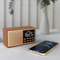 The Bluetooth Wood Radio Alarm Clock, a statement clock that lends personality to a carefully styled interior.