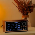 An elegant Wood Radio Alarm Clock designed to give a room a memorable decorative detail.