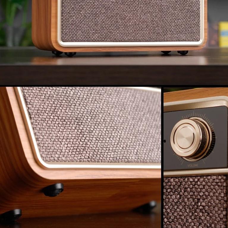 Vintage Wood Radio Alarm Clock