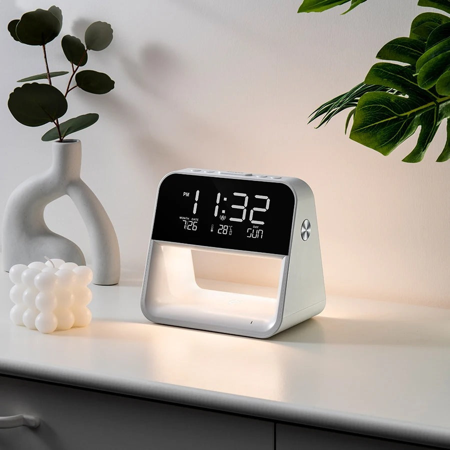 This Lampe of Chevet Alarm Clock combines practical timekeeping with characterful wall decor.