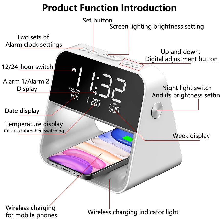 Lampe of Chevet Alarm Clock