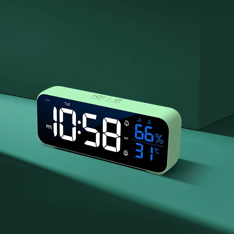 This Digital Alarm Clock combines practical timekeeping with characterful wall decor.