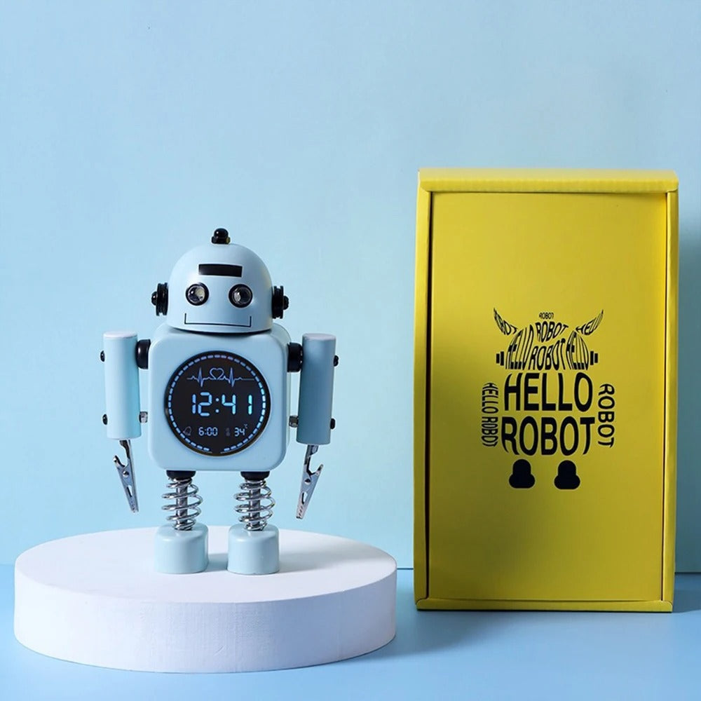 The Robot Alarm Clock, presented as a decorative timepiece for a thoughtfully designed home.
