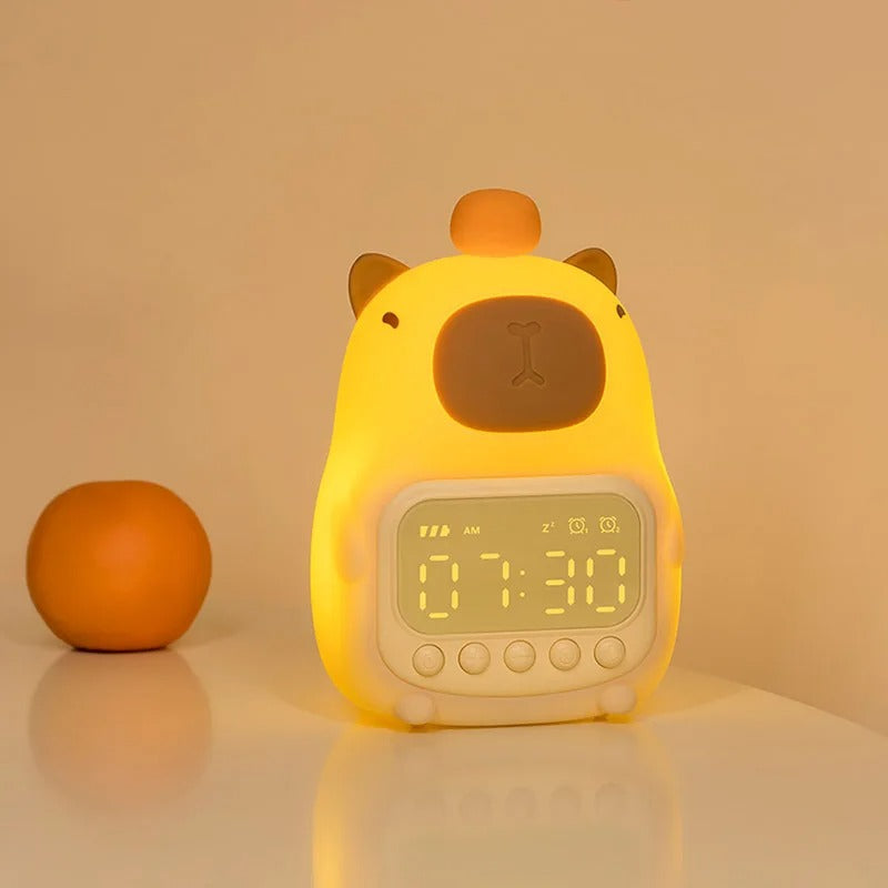An elegant Night Light Kids Alarm Clock designed to give a room a memorable decorative detail.