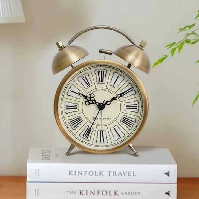 A Vintage in Metal Alarm Clock with a distinctive presence, made to enhance a curated interior.