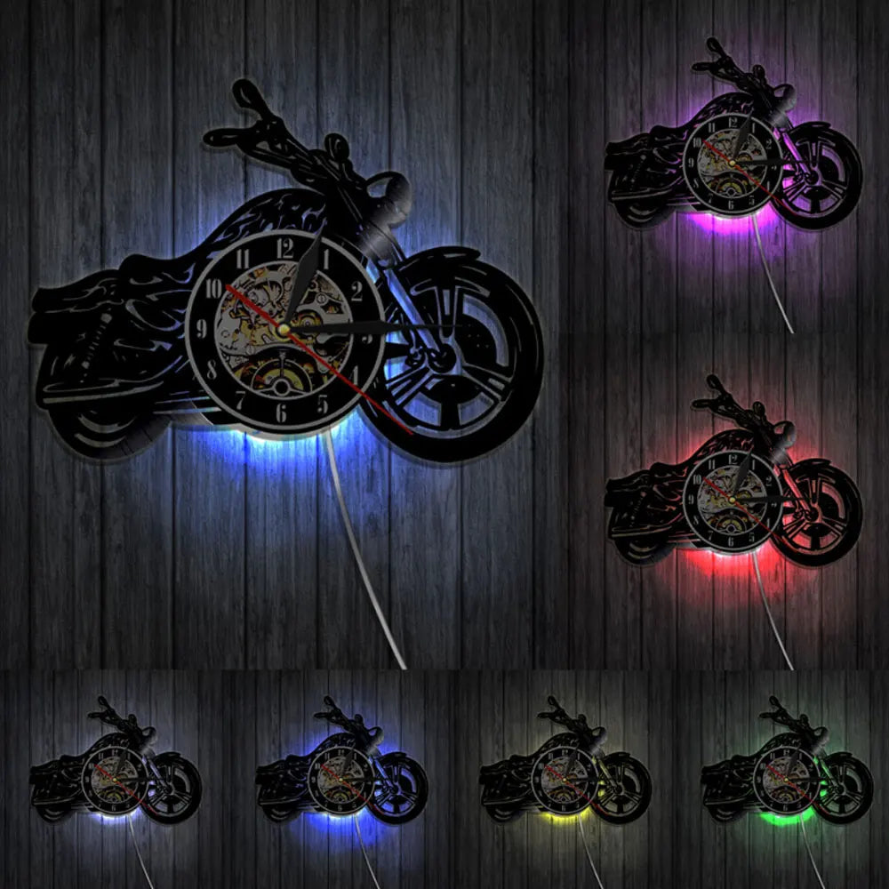 The LED Vinyl Record Clock, a statement clock that lends personality to a carefully styled interior.